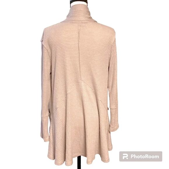 Altar’d State Waffle-knit Soft Cozy Waterfall Open Cardigan Sweater Medium - Picture 3 of 13